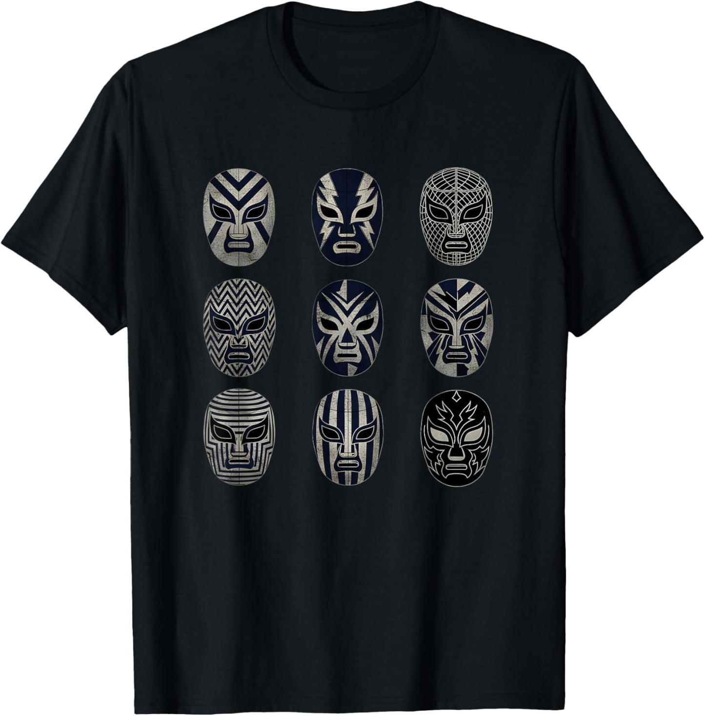 Cool Lucha Libre Luchador Wrestlers Masks Wrestling Fan T-Shirt - T-Shirt | Black