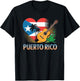Puerto Rico Flag Taino Boricua Hispanic Heritage Month Frog T-Shirt - T-Shirt | Black
