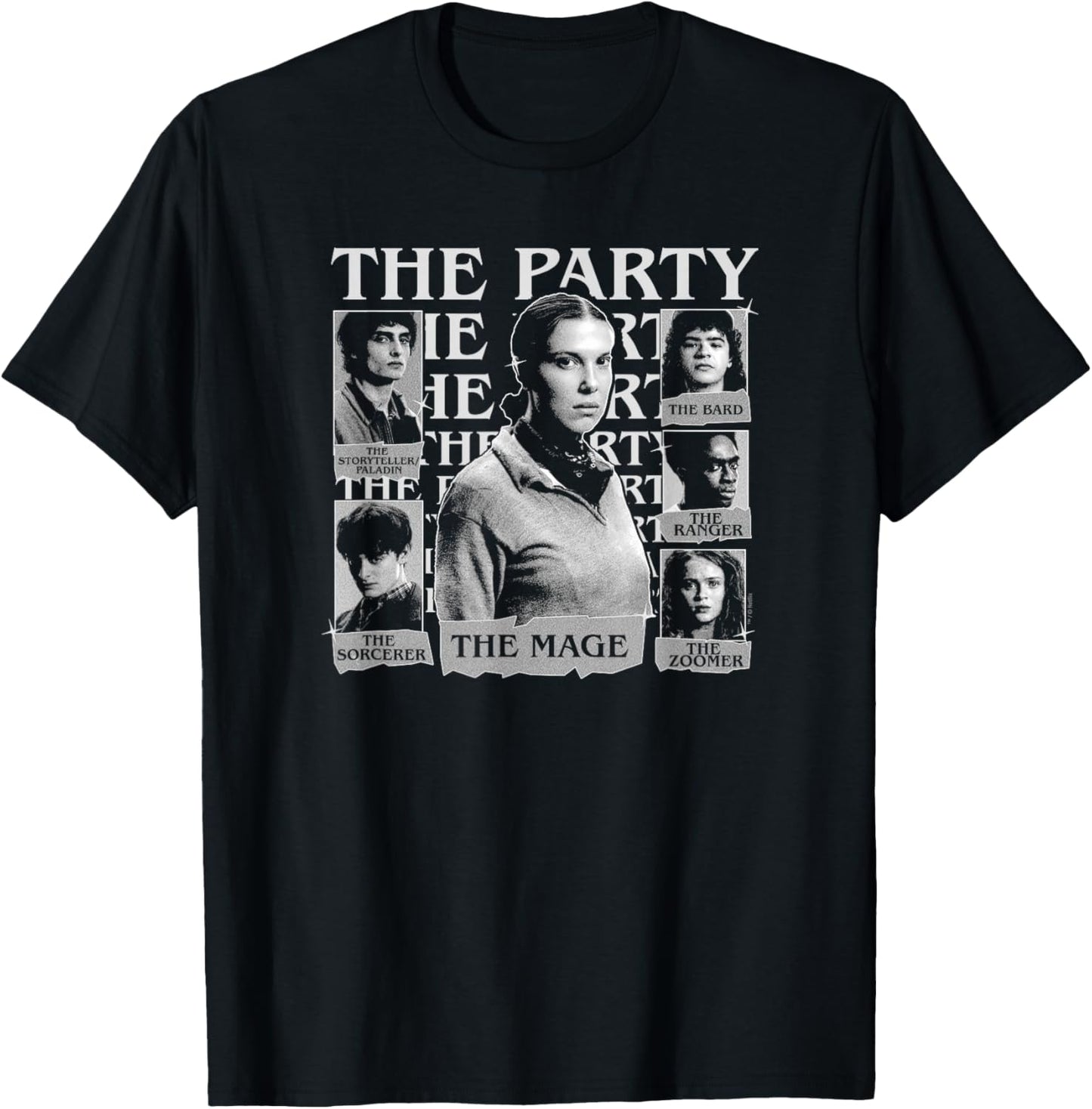 Stranger Things The Party Officially Licensed T-Shirt - T-Shirt | Black