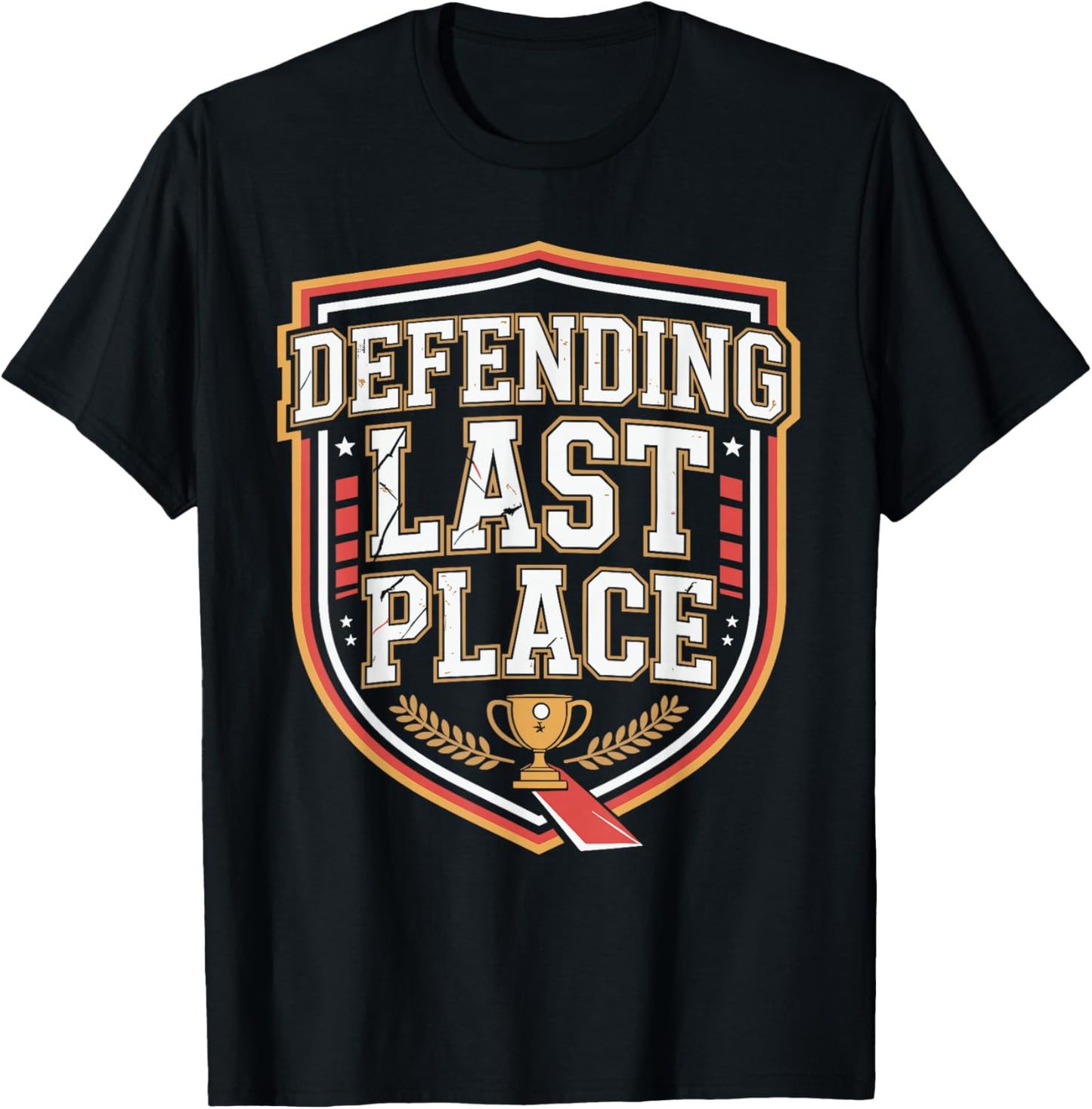 Defending Last Place Fantasy Football Design for Losers T-Shirt - T-Shirt | Black