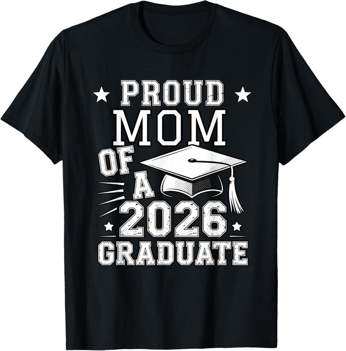 Cute Proud Mom 2026 Graduate Graduation Family Matching T-Shirt - T-Shirt | Black