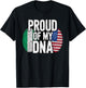 Proud of My DNA Half American Nigerian Roots Nigeria USA T-Shirt - T-Shirt | Black