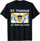 St. Thomas USVI Flag Design USVI Flag T-Shirt - T-Shirt | Black