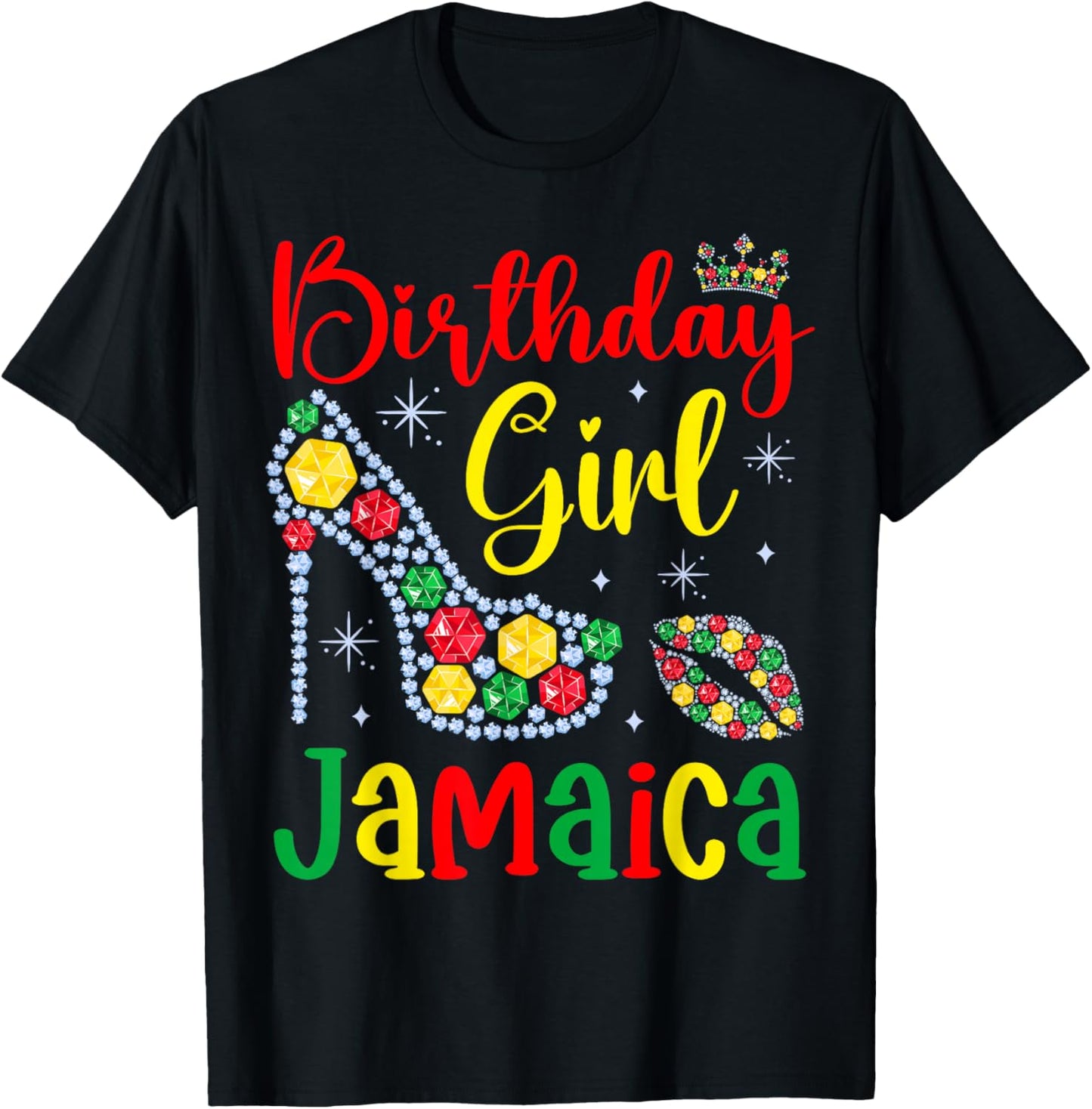 Jamaica Birthday Girl Bday Party Crew Jamaican Women Girls T-Shirt - T-Shirt | Black