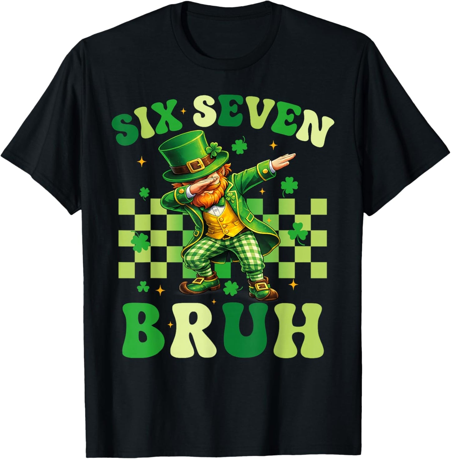 Six Seven Bruh St Patricks Day 6 7 Meme 67 Kids Youth Boys T-Shirt - T-Shirt | Black