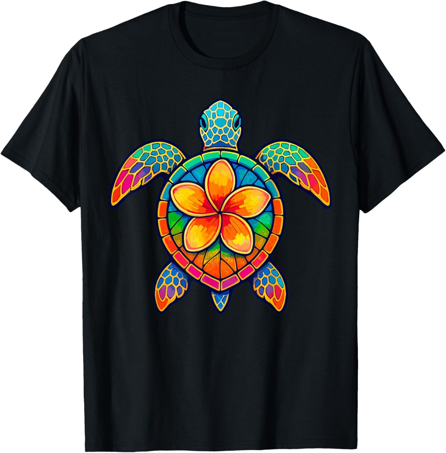 Colorful Sea Turtle Vacation T-Shirt - T-Shirt | Black