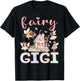 Fairy Gigi Magical Floral Funny Birthday Girl Fairytale T-Shirt - T-Shirt | Black