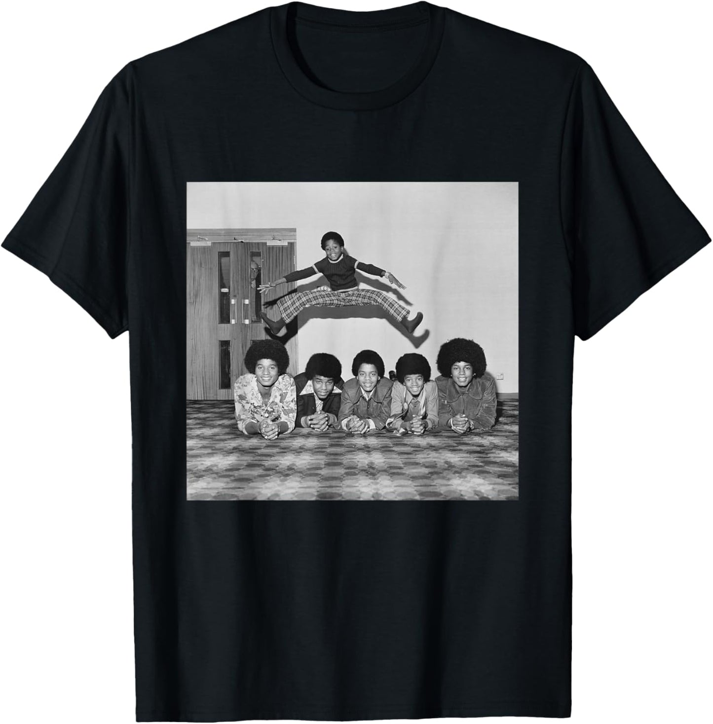 Randy Jackson Jumps Over The Jackson 5 T-Shirt - T-Shirt | Black