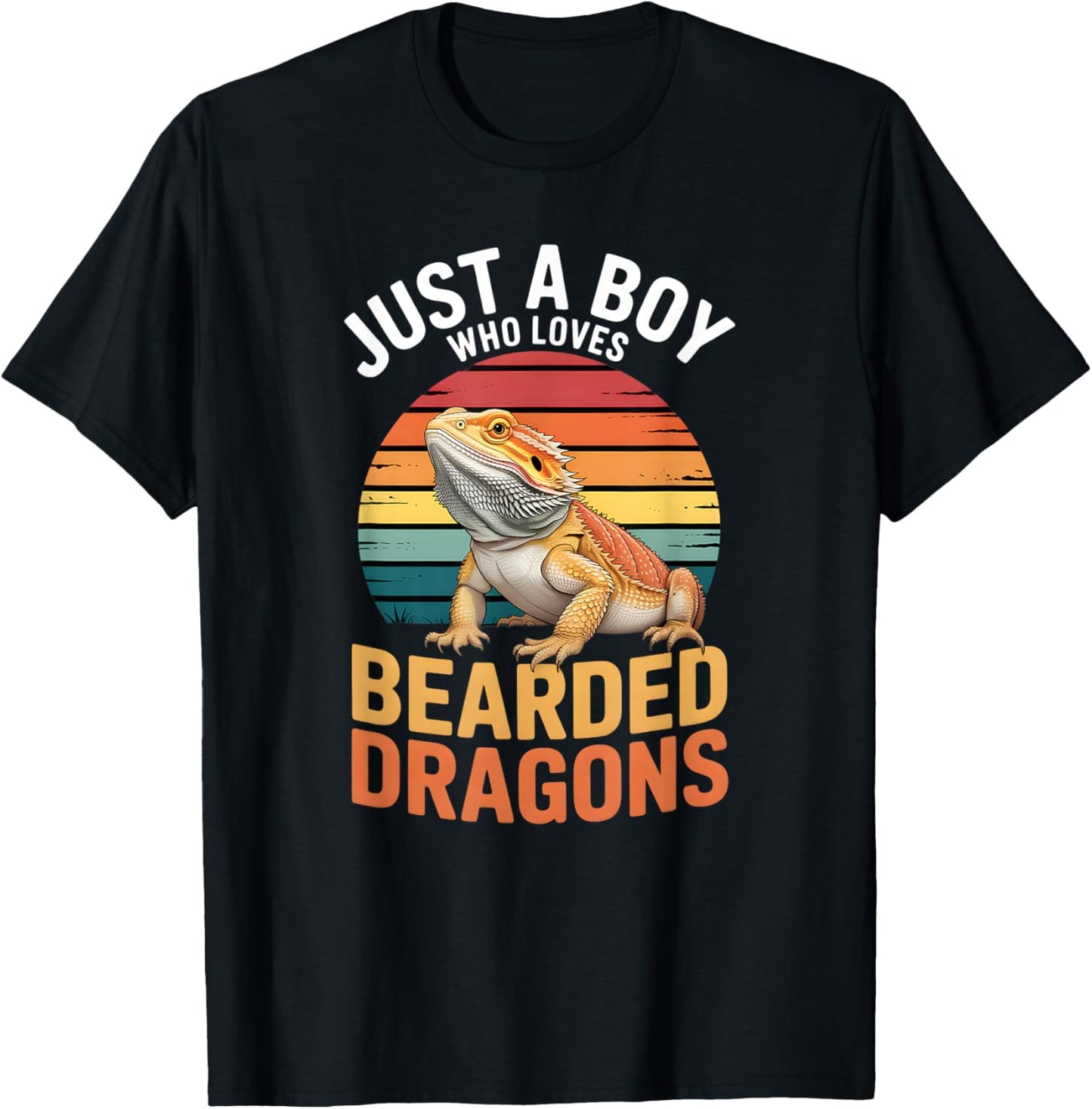 Boys Bearded Dragon T-Shirt - T-Shirt | Black