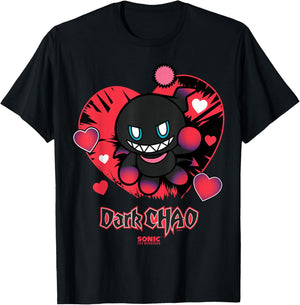 Sonic The Hedgehog Dark Chao Valentine's Day T-Shirt - T-Shirt | Black