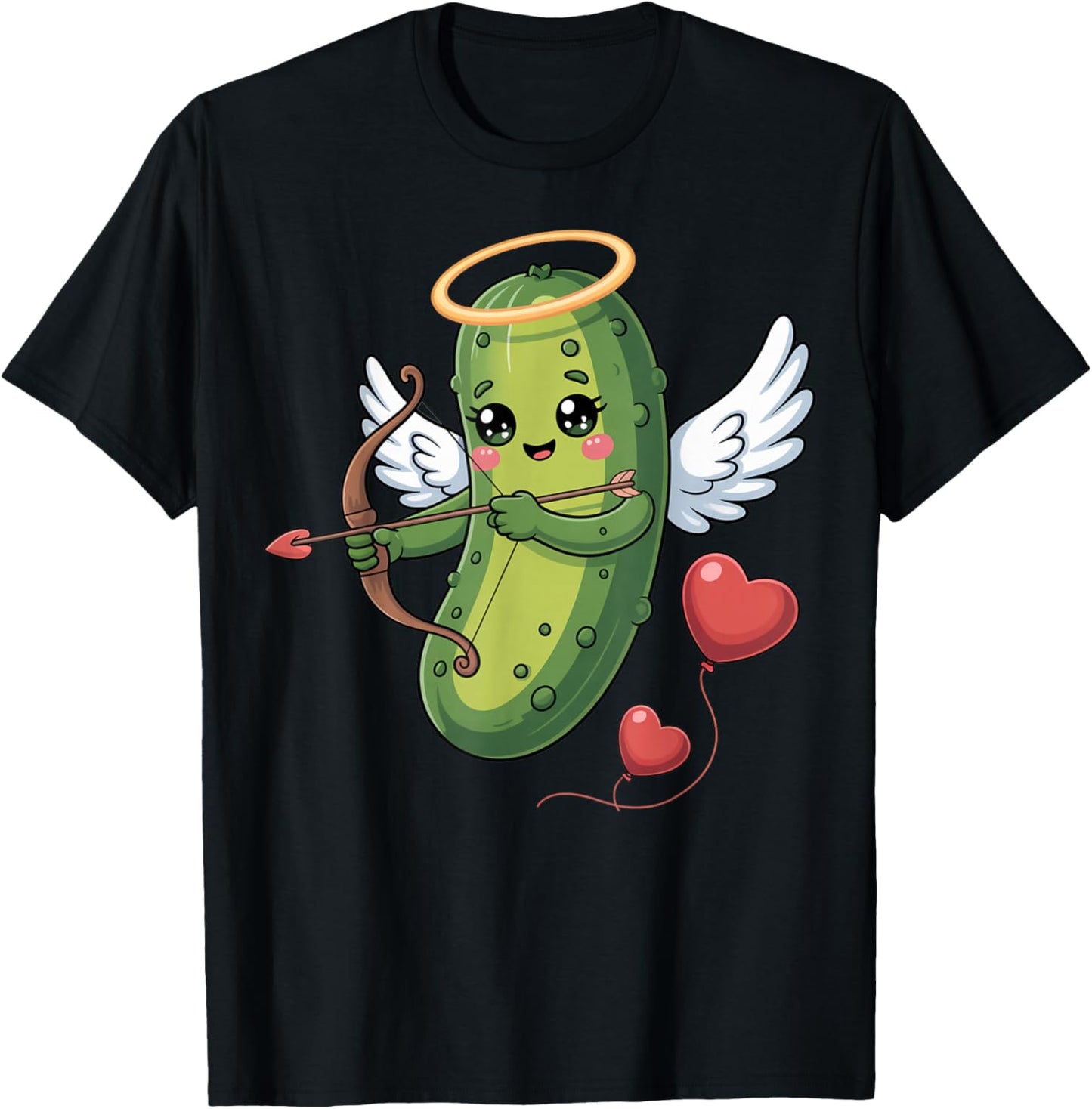 Pickle Valentine Cupid Love Couple Boyfriend Girlfriend Kids T-Shirt - T-Shirt | Black
