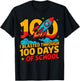 I Blasted Through 100 Days of School Rocket Ship Design T-Shirt - T-Shirt | Black