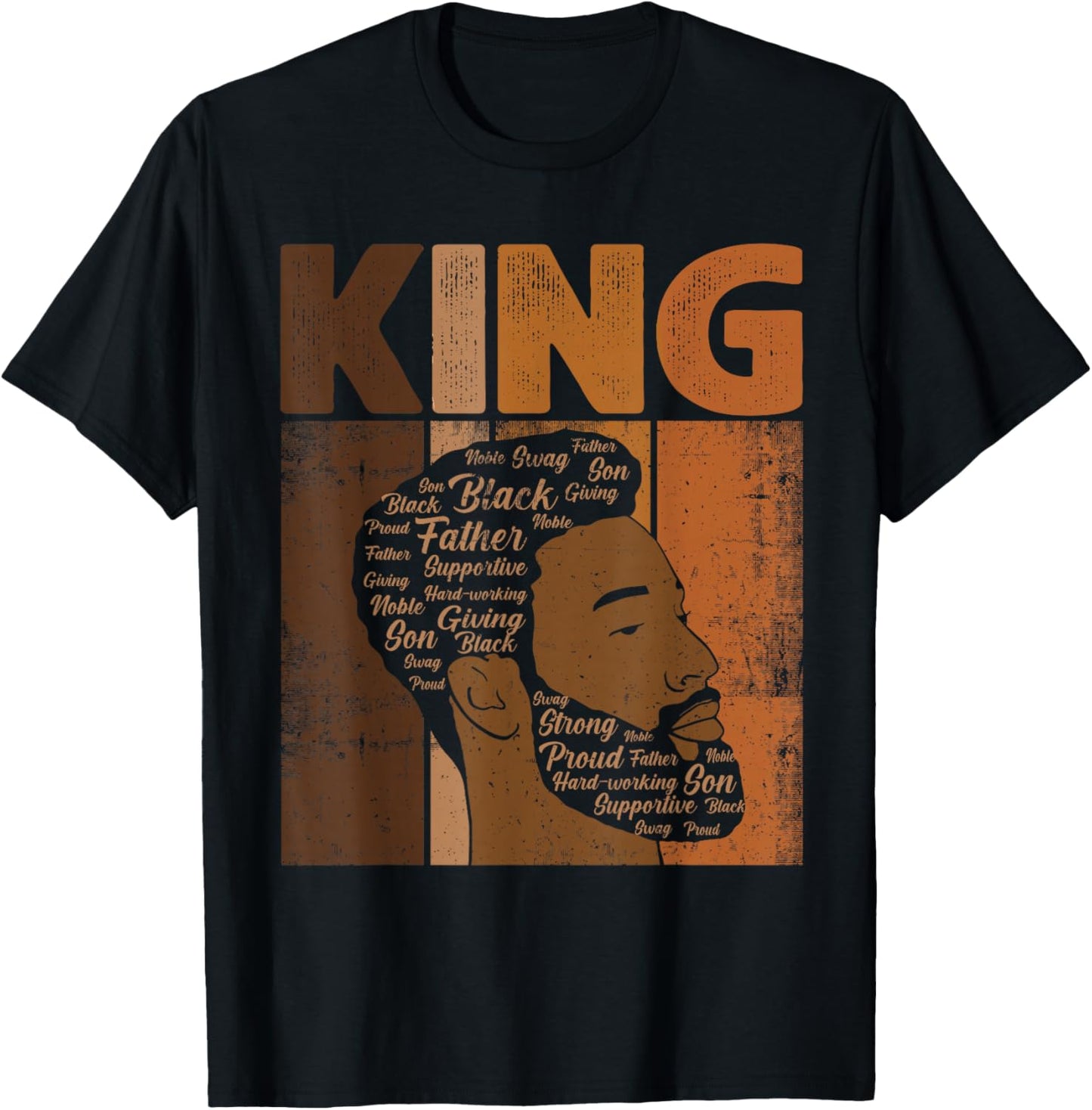 Black History King Melanin African American Father Dad T-Shirt - T-Shirt | Black