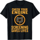 Check Your Engine Colon Cancer Awareness Month Screening T-Shirt - T-Shirt | Black