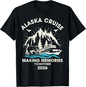 Alaska Cruise 2026 Matching Family Group Alaska Vacation T-Shirt - T-Shirt | Black