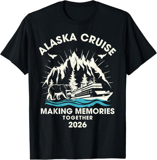 Alaska Cruise 2026 Matching Family Group Alaska Vacation T-Shirt - T-Shirt | Black