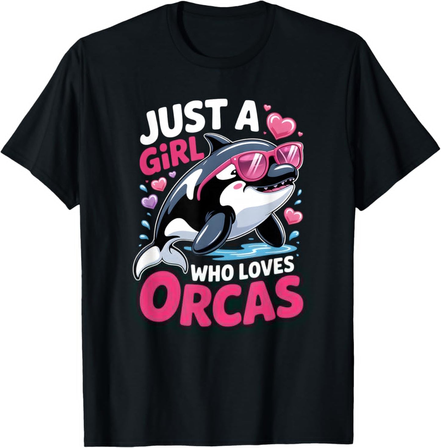 Girls Orca T-Shirt - T-Shirt | Black
