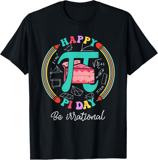 Happy Pi Day Pie Funny Math Coach Teacher Pi Day Lover Nerdy T-Shirt - T-Shirt | Black