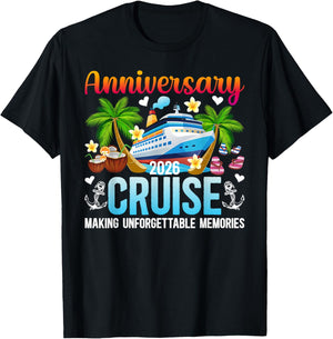 Anniversary Cruise 2026 Making Memories Husband and Wife T-Shirt - T-Shirt | Black