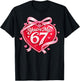 Funny Valentines 67 Meme Six Seven Trend 6 7 T-Shirt - T-Shirt | Black