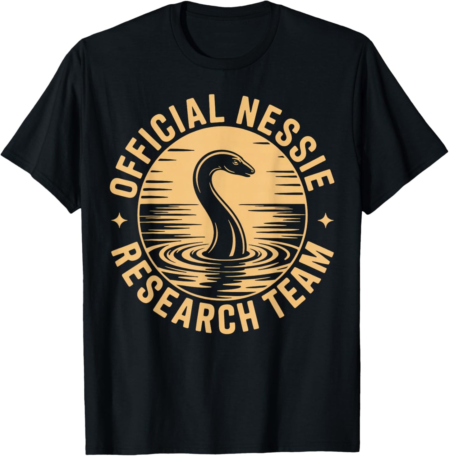 Research Team Cryptid Nessie Loch Ness Monster T-Shirt - T-Shirt | Black
