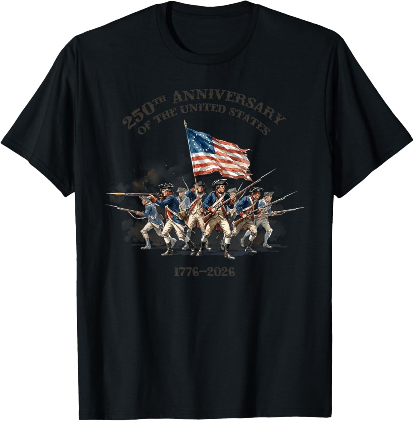 Revolutionary War Soldiers America Independence Outfit T-Shirt - T-Shirt | Black