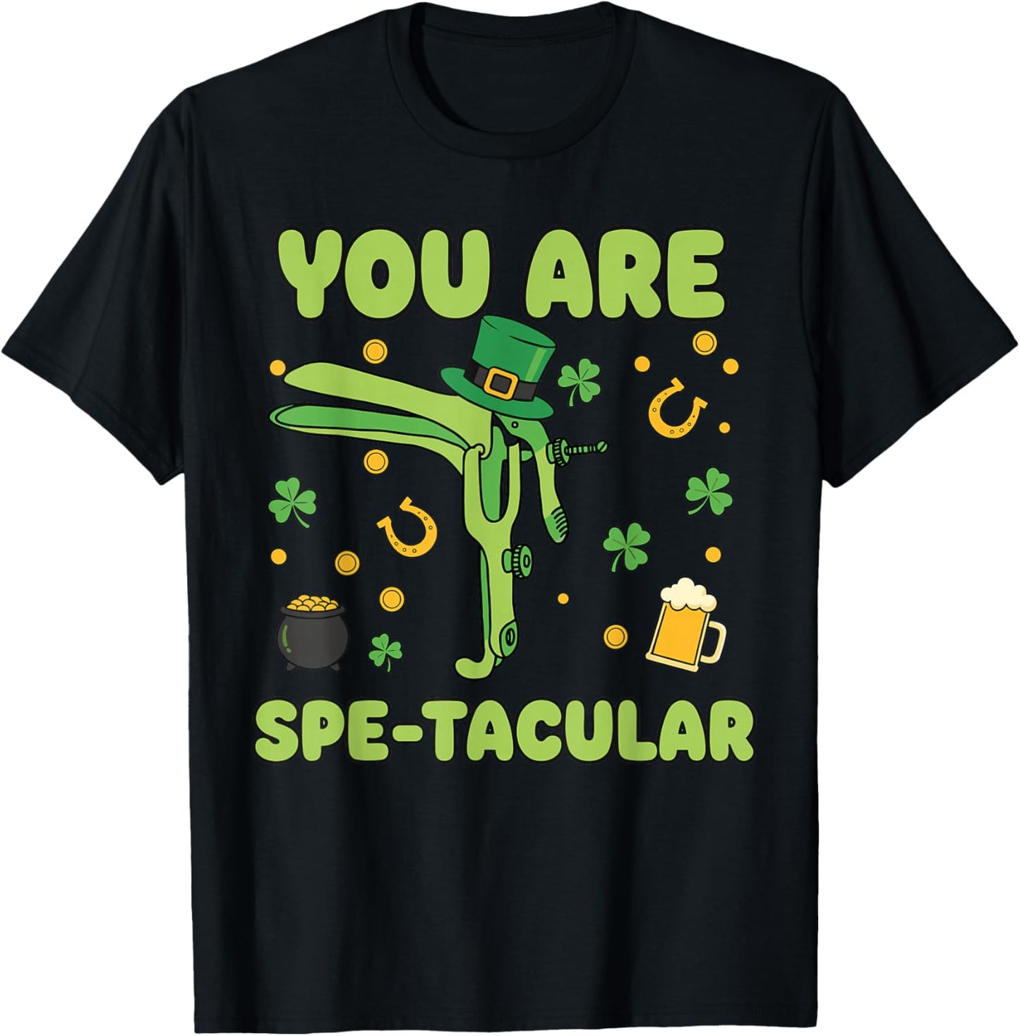 OBGYN St Patricks Day Shirt, Groovy You are Spetacular T-Shirt - T-Shirt | Black