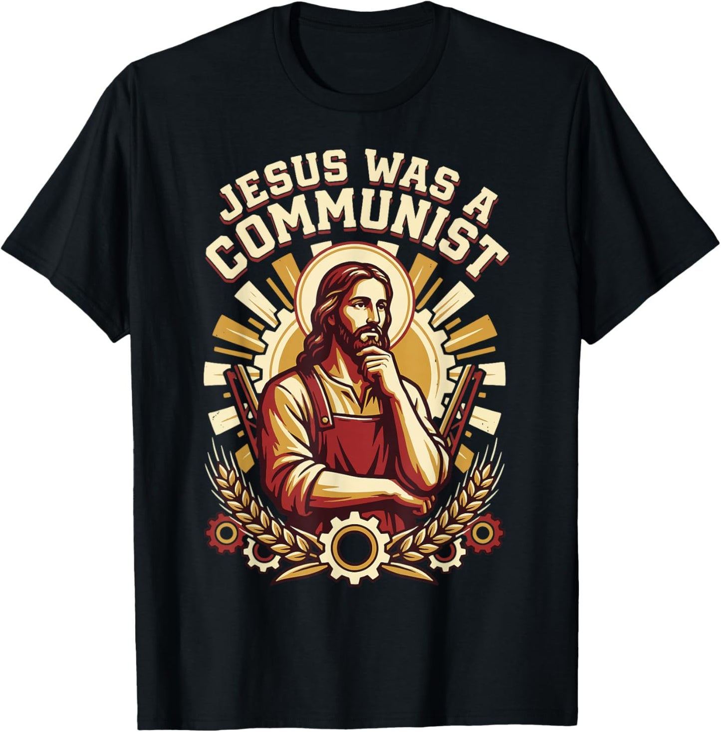 Jesus was A Communist T-Shirt - T-Shirt | Black