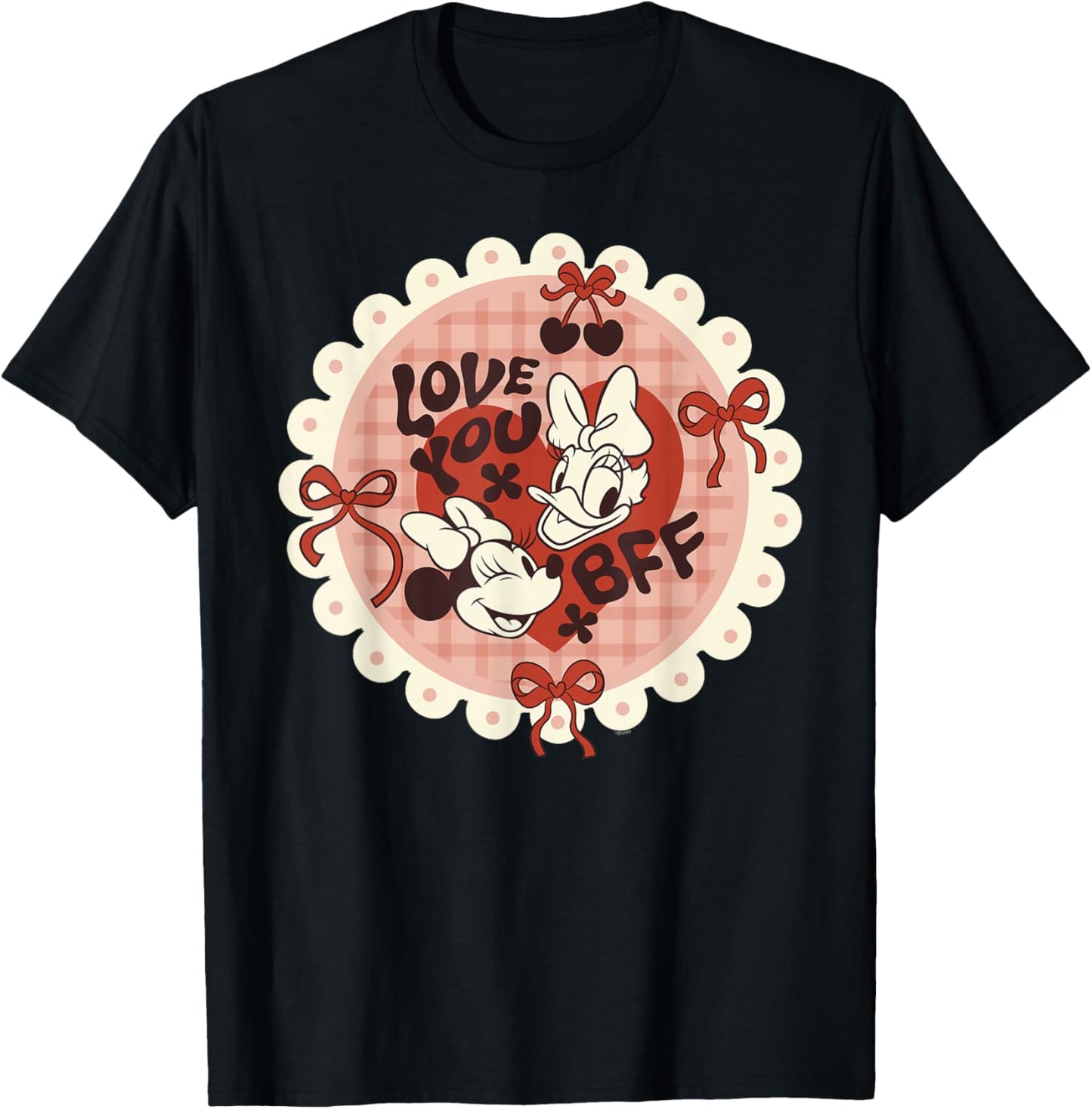 Disney Minnie & Daisy Galentine's Day Love You BFF Valentine T-Shirt - T-Shirt | Black
