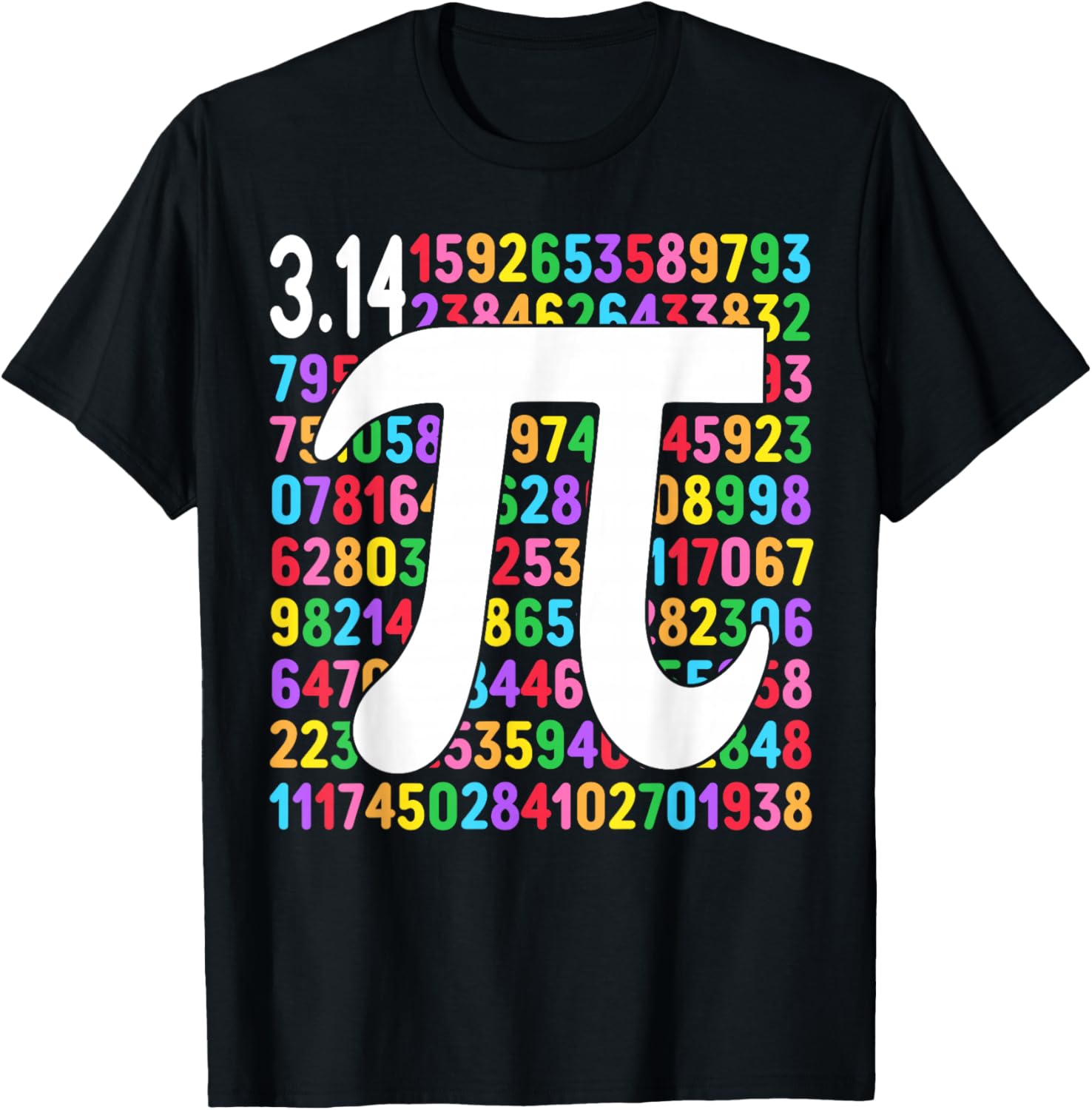 Funny Pi Day 3.14 Pi Number Symbol Math Science Teacher Kids T-Shirt - T-Shirt | Black