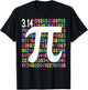 Funny Pi Day 3.14 Pi Number Symbol Math Science Teacher Kids T-Shirt - T-Shirt | Black