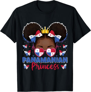 Panamanian Princess Panama Flag Proud Panameña Women Kids T-Shirt - T-Shirt | Black