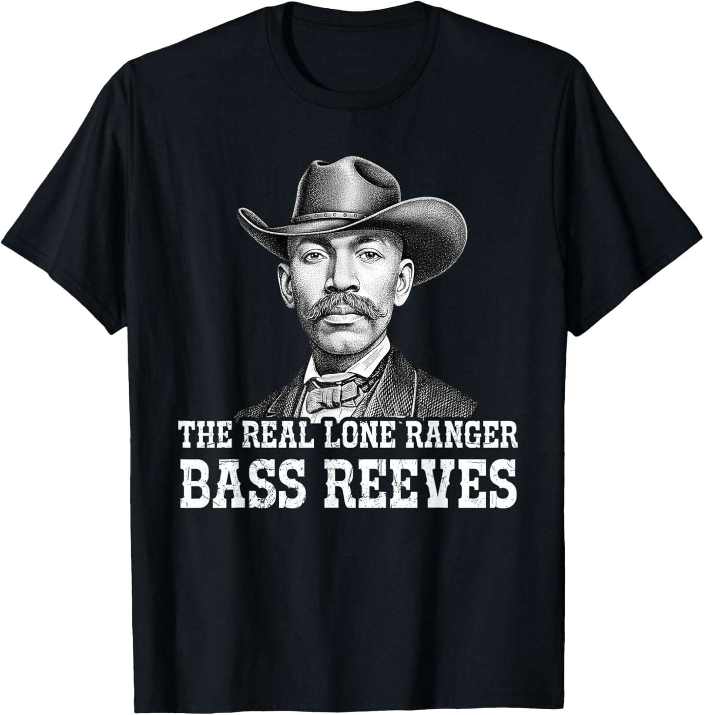 Bass Reeves The Real Lone Ranger Western Black History T-Shirt - T-Shirt | Black