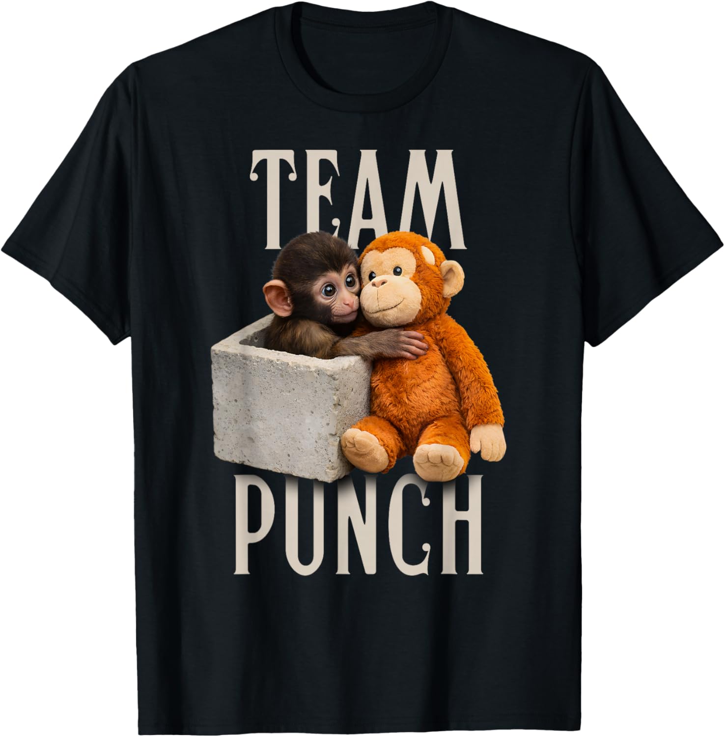 Baby Monkey Punch Team Punch T-Shirt - T-Shirt | Black