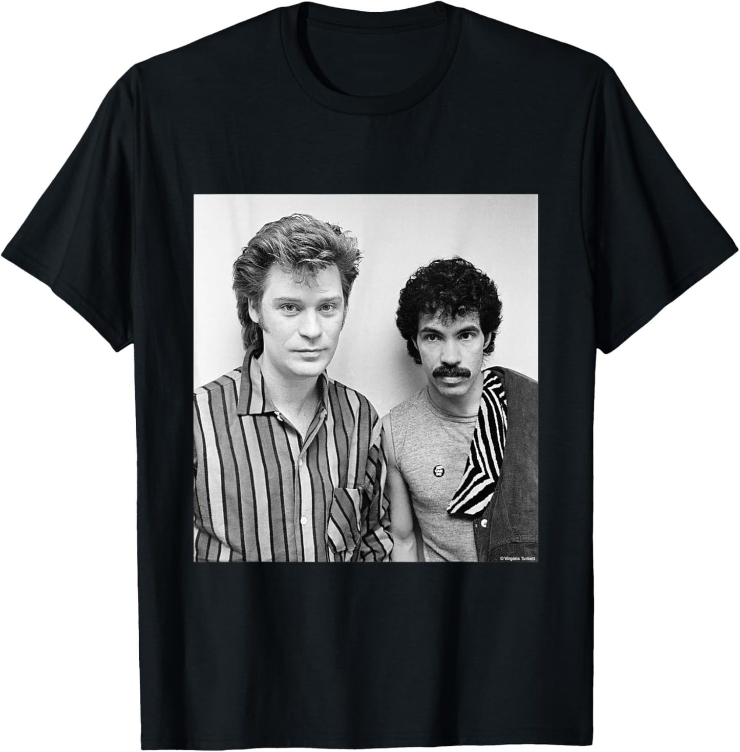 Daryl Hall & John Oates Maneater Pop Duo by Virginia Turbett T-Shirt - T-Shirt | Black