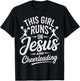 Christian Cheerleader This Girl Runs On Jesus & Cheerleading T-Shirt - T-Shirt | Black