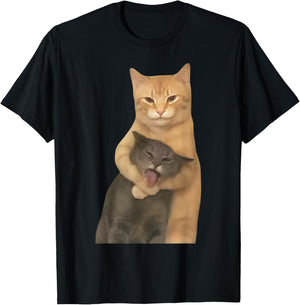Fighting Cat Memes T-Shirt - T-Shirt | Black