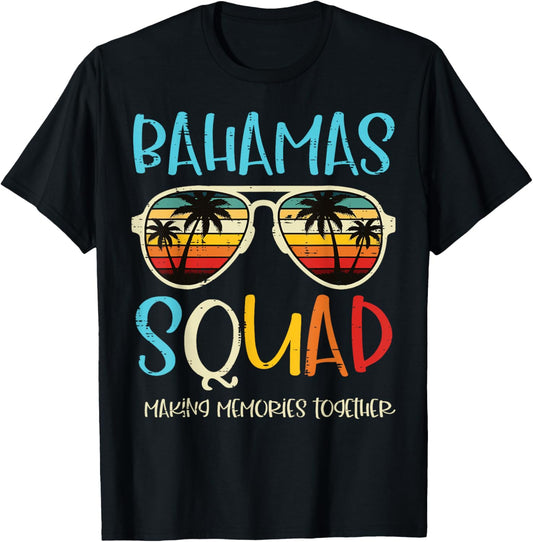 Vacation Bahamas Squad Sunglasses Retro Summer Women Men Kid T-Shirt - T-Shirt | Black