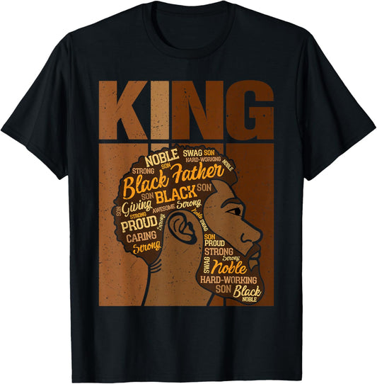 Black History Month King African Melanin Father Men Boy T-Shirt - T-Shirt | Black