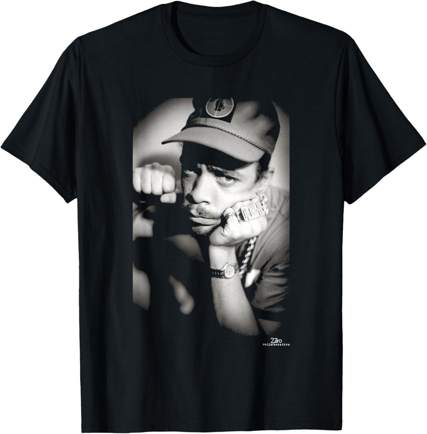 Ice T On UK Rhyme Syndicate Tour by Phil Nicholls T-Shirt - T-Shirt | Black