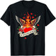 Valentine’s My Rock and Roll Valentine Love Heart Music Art T-Shirt - T-Shirt | Black