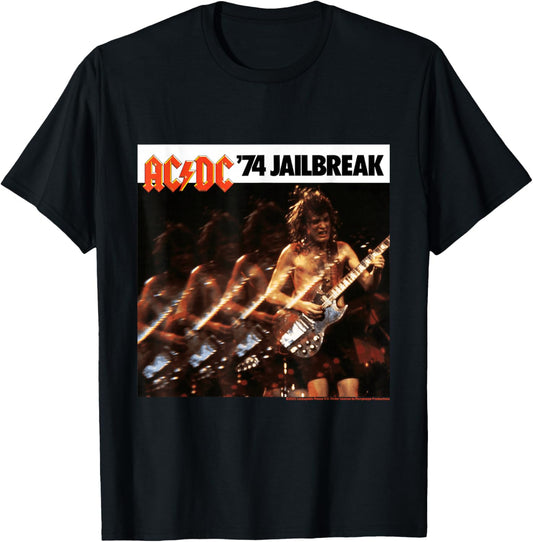 AC/DC Music Band '74 Jailbreak Concert Vibe T-Shirt - T-Shirt | Black
