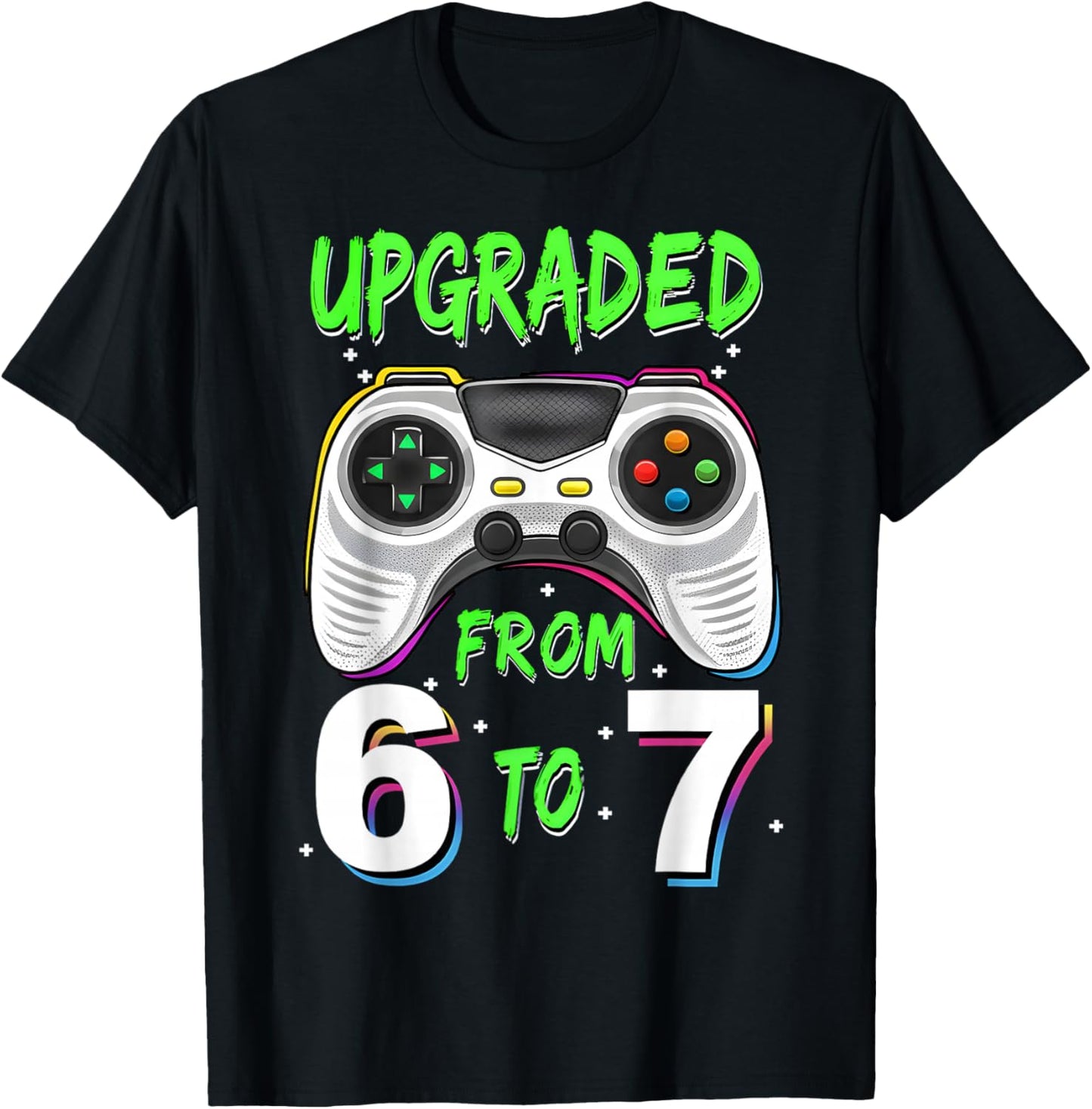 Upgraded from 6 to 7 Year Old Birthday Boy Gift Kid Boys T-Shirt - T-Shirt | Black