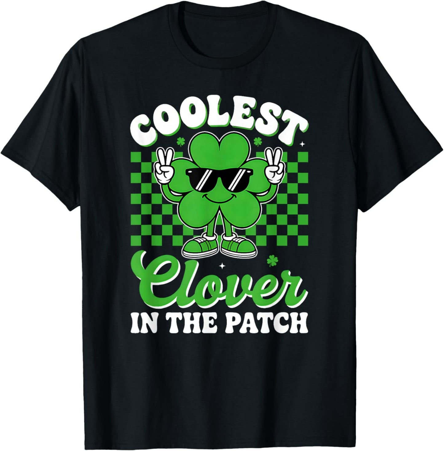 Coolest Clover in The Patch St Patricks Day Irish Boys Kids T-Shirt - T-Shirt | Black
