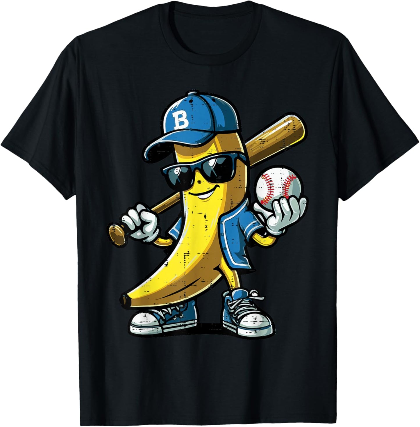 Banana Cap Cool Men Women Kids Youth Boys Women T-Shirt - T-Shirt | Black