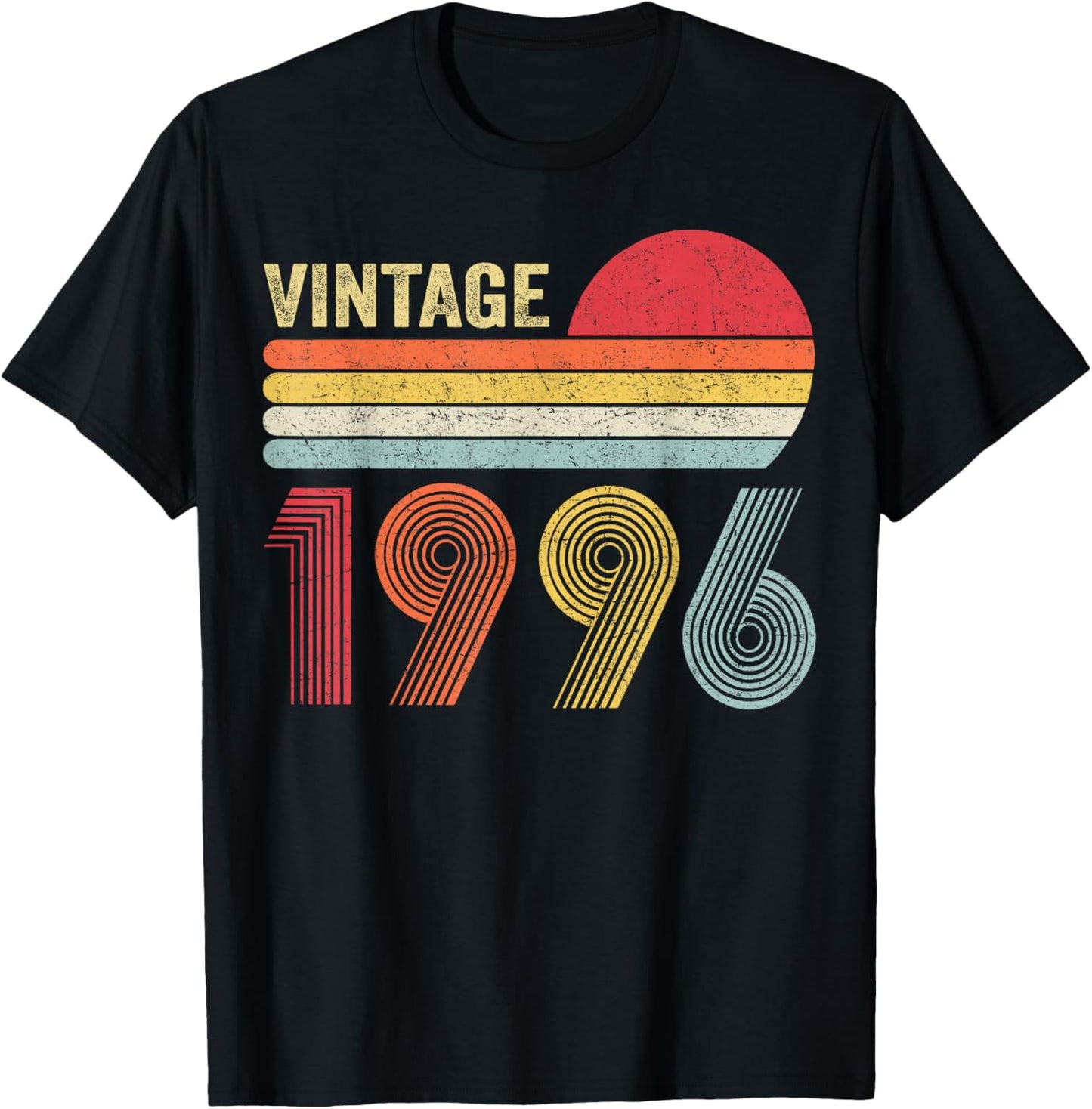 Vintage 1996 30th Birthday Gift Men Women 30 Years Old T-Shirt - T-Shirt | Black