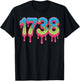 Number 1738 Drippy Numbers Meme T-Shirt - T-Shirt | Black