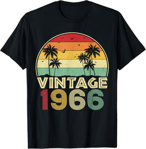 60th Birthday Vintage 1966 Retro 60 Years Old T-Shirt - T-Shirt | Black