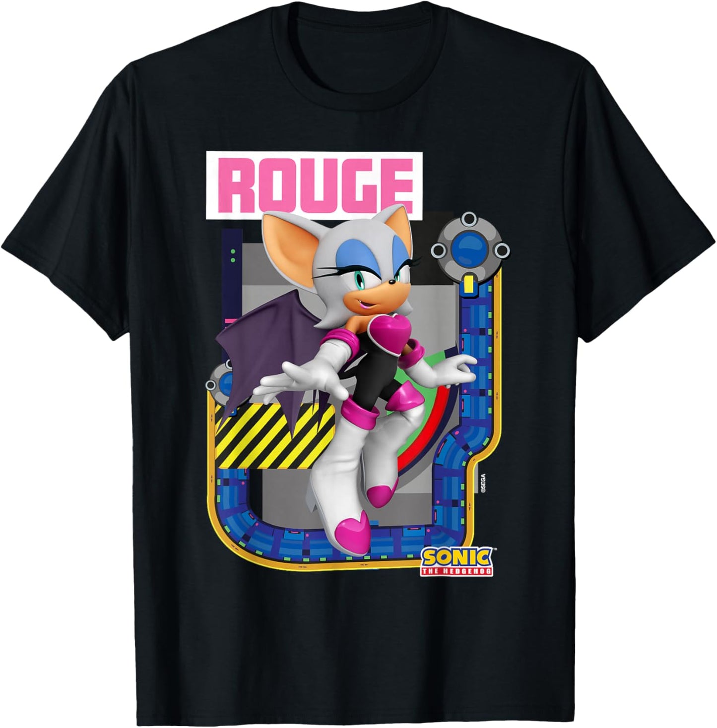 Sonic The Hedgehog - in The Zone - Rouge T-Shirt - T-Shirt | Black