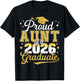 Proud Aunt of a Class of 2026 Graduate Senior Graduation T-Shirt - T-Shirt | Black